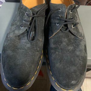 Dr. Martens blue suede shoes